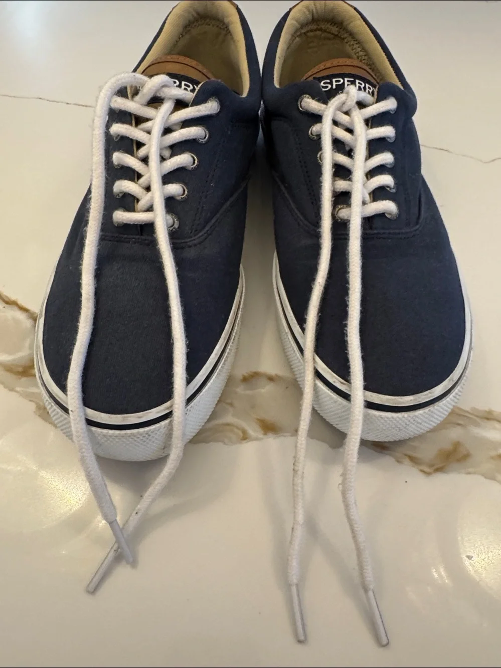Sperry Navy Top Sider Canvas Lace-Up Men’s Shoes